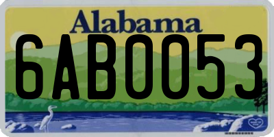 AL license plate 6AB0053