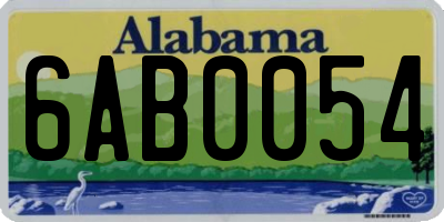 AL license plate 6AB0054