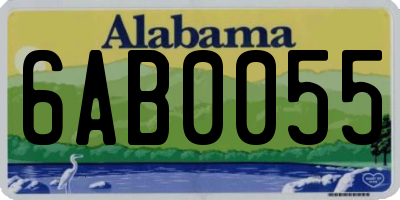 AL license plate 6AB0055