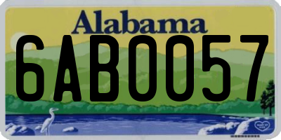 AL license plate 6AB0057