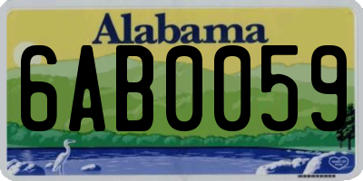 AL license plate 6AB0059