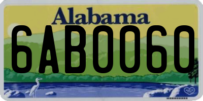 AL license plate 6AB0060