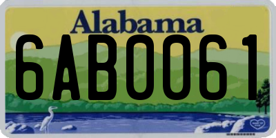 AL license plate 6AB0061