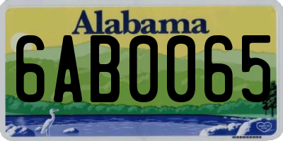 AL license plate 6AB0065