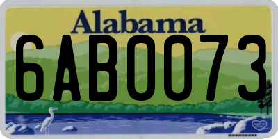 AL license plate 6AB0073