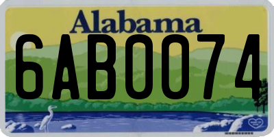 AL license plate 6AB0074