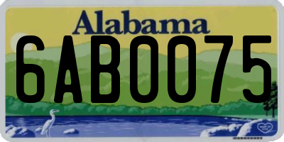 AL license plate 6AB0075