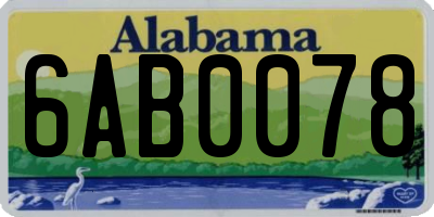 AL license plate 6AB0078