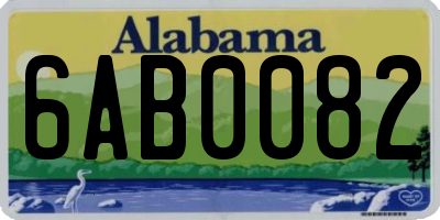 AL license plate 6AB0082
