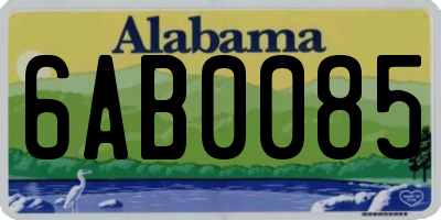 AL license plate 6AB0085