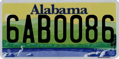 AL license plate 6AB0086