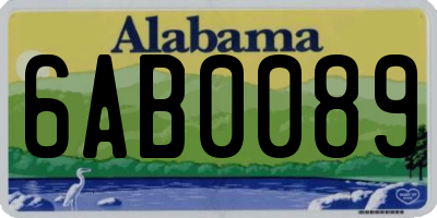 AL license plate 6AB0089