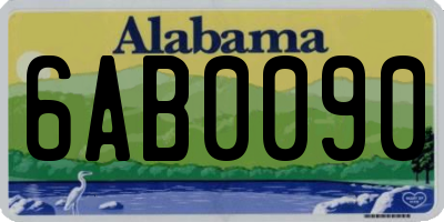 AL license plate 6AB0090