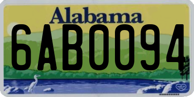 AL license plate 6AB0094
