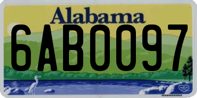 AL license plate 6AB0097