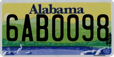 AL license plate 6AB0098