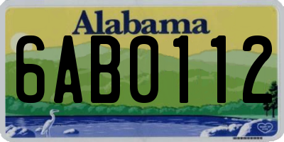 AL license plate 6AB0112