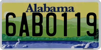 AL license plate 6AB0119