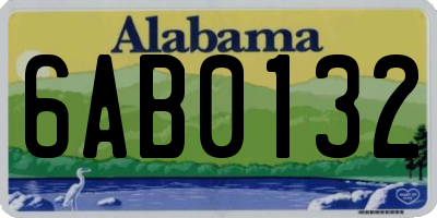 AL license plate 6AB0132