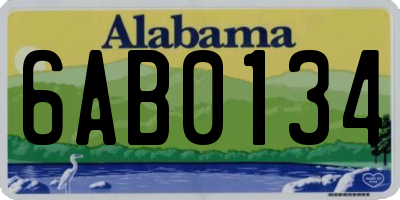 AL license plate 6AB0134