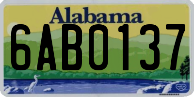 AL license plate 6AB0137