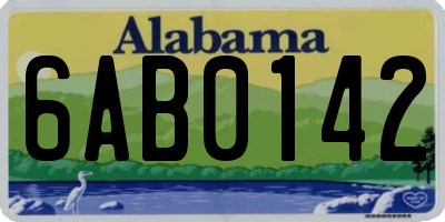 AL license plate 6AB0142
