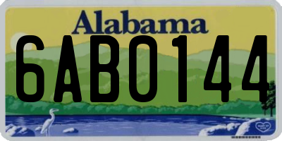 AL license plate 6AB0144