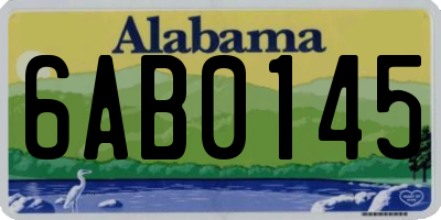 AL license plate 6AB0145