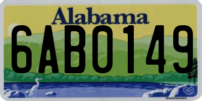 AL license plate 6AB0149