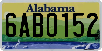 AL license plate 6AB0152