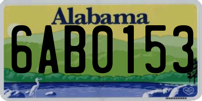 AL license plate 6AB0153