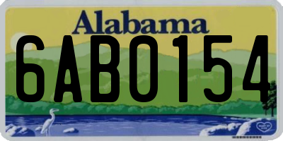 AL license plate 6AB0154