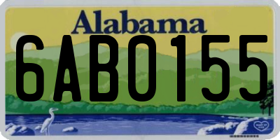 AL license plate 6AB0155