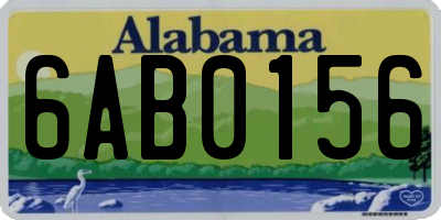 AL license plate 6AB0156