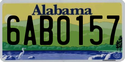 AL license plate 6AB0157