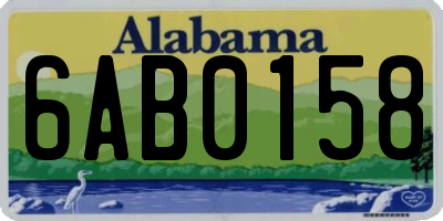 AL license plate 6AB0158