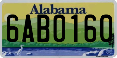 AL license plate 6AB0160