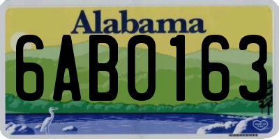 AL license plate 6AB0163