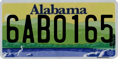 AL license plate 6AB0165