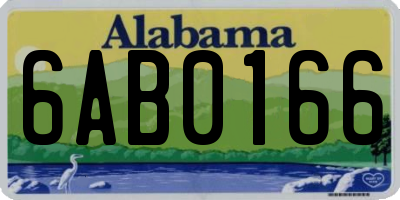 AL license plate 6AB0166
