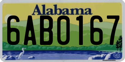 AL license plate 6AB0167