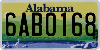 AL license plate 6AB0168