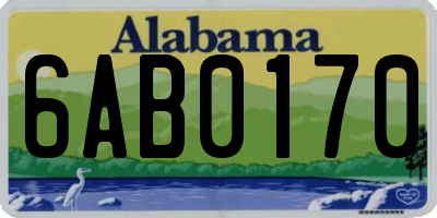 AL license plate 6AB0170