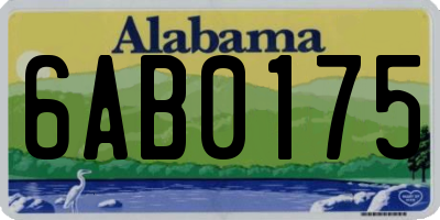 AL license plate 6AB0175