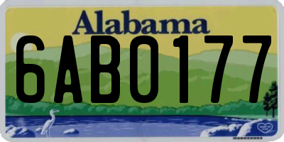 AL license plate 6AB0177