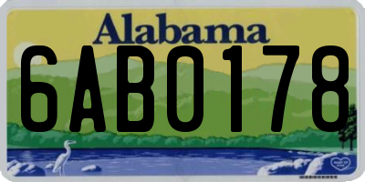 AL license plate 6AB0178