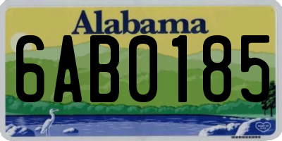 AL license plate 6AB0185