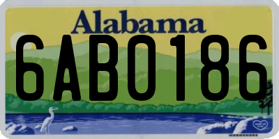 AL license plate 6AB0186