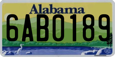 AL license plate 6AB0189
