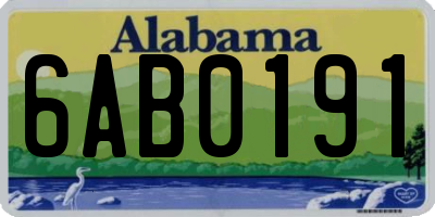 AL license plate 6AB0191